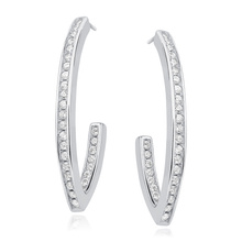 Silver (925) earrings with zirconia