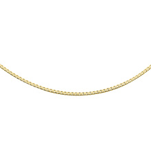 Silver (925) gold-plated Venetian box chain - diamond-cut