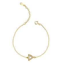Silver (925) gold-plated bracelet - triangle with zirconia