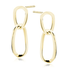 Silver (925) gold-plated earrings