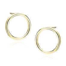 Silver (925) gold-plated earrings - circles