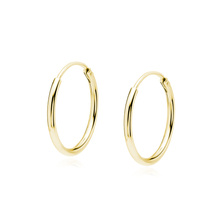 Silver (925) gold-plated earrings hoop