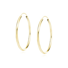 Silver (925) gold-plated earrings hoop