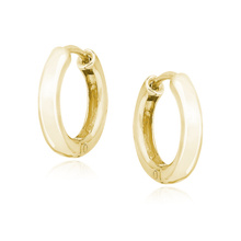 Silver (925) gold-plated earrings hoops - highly polished