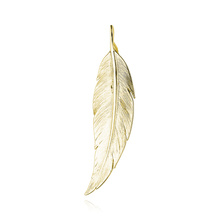 Silver (925) gold-plated elegant pendant - feather