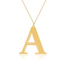 Silver (925) gold-plated necklace - letter A