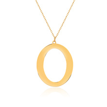 Silver (925) gold-plated necklace - letter O