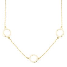 Silver (925) gold-plated necklace - three circles