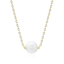 Silver (925) gold-plated necklace with pearl