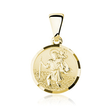 Silver (925) gold-plated pendant Saint Christopher