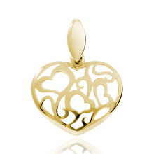 Silver (925) gold-plated pendant heart