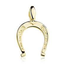 Silver (925) gold-plated pendant - horseshoe