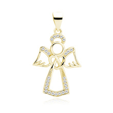 Silver (925) gold-plated pendant with zirconia - angel