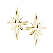 Silver (925) gold-plated star earrings