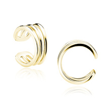 Silver (925) gold-plated three circles ear-cuff