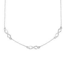 Silver (925) necklace Infinity with zirconia