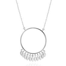 Silver (925) necklace - circle with tears