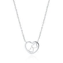 Silver (925) necklace - hearts