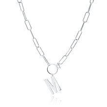 Silver (925) necklace - letter K with circle