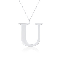 Silver (925) necklace - letter U