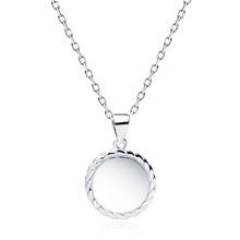 Silver (925) necklace - round plate