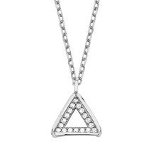 Silver(925) necklace  - triangle with zirconia