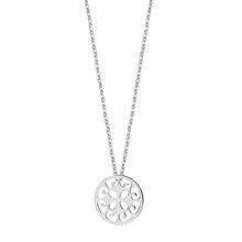 Silver (925) necklace withopen-work  round pendant