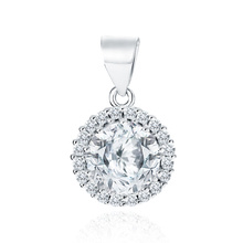 Silver (925) pendant white zirconia