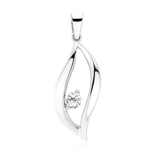 Silver (925) pendant with white zirconia