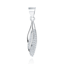 Silver (925) pendant with white zirconias