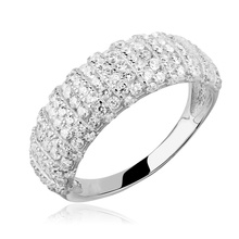 Silver (925) ring with white zirconia