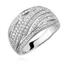 Silver (925) ring with white zirconia