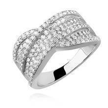 Silver (925) ring with white zirconia