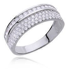 Silver (925) ring with white zirconia