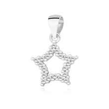 Silver (925) star pendant with zirconia
