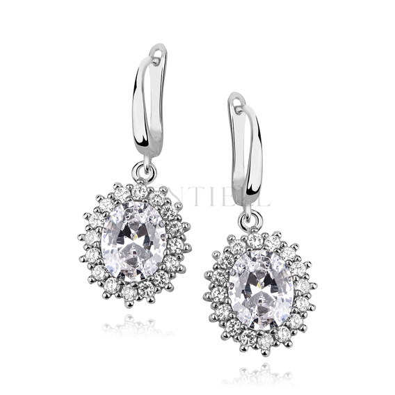 Silver (925) Earrings white zirconia