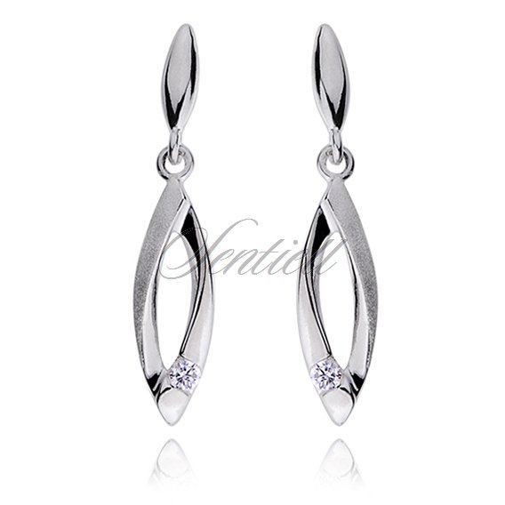 Silver (925) Earrings white zirconia