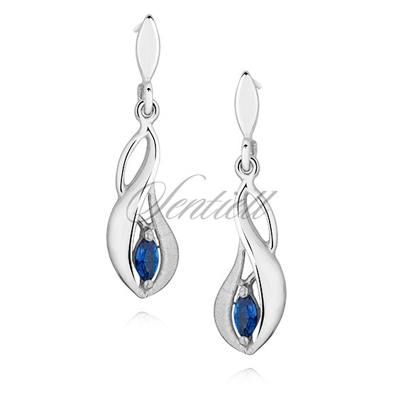 Silver (925) Earrings with sapphire zirconia