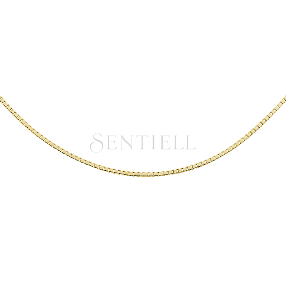 Silver (925) Venetian box chain, diamond-cut, gold-plated