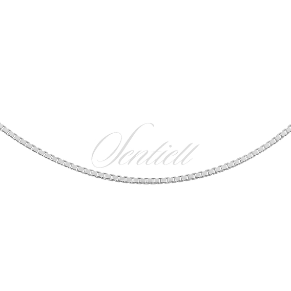 Silver (925) Venetian box chain - diamond-cut, rhodium-plated