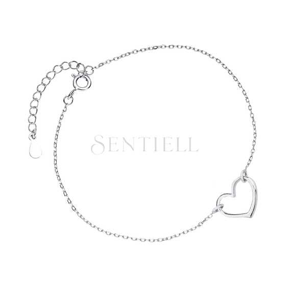 Silver (925) bracelet - heart