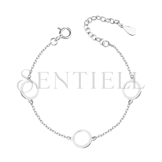 Silver (925) bracelet - three circles