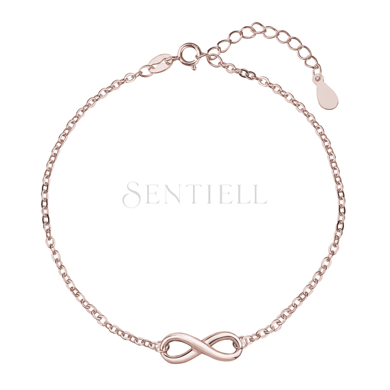 Silver (925) bracelet with rose gold-plated Infinity