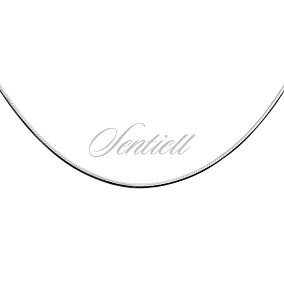 Silver (925) chain 8 sides snake  Ø 015 - rhodium plated