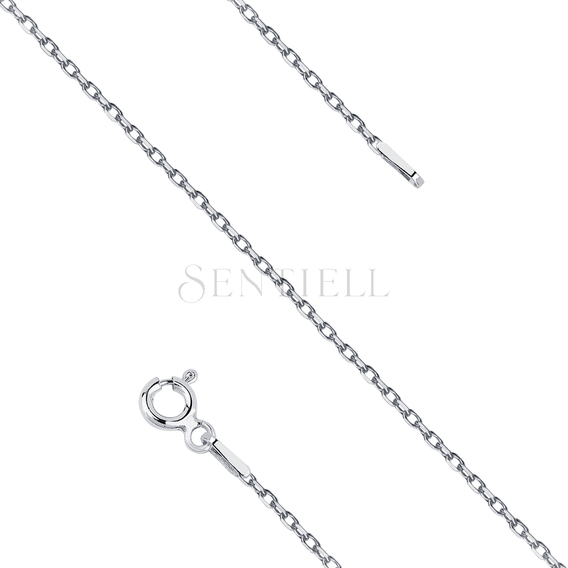 Silver (925) chain anchor diamond cut rhodium-plated