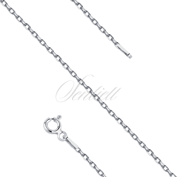 Silver (925) chain anchor diamond cut rhodium-plated