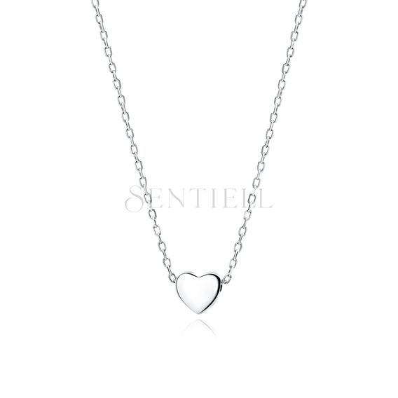 Silver (925) choker necklace with heart