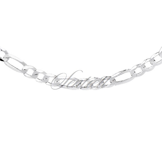 Silver (925) diamond-cut chain - figaro extra flat Ø 160