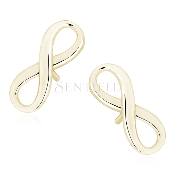 Silver (925) earrings Infinity gold-plated