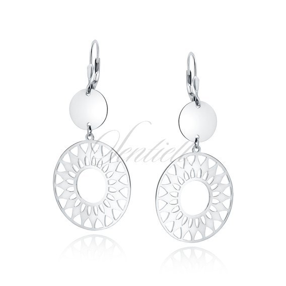 Silver (925) earrings - mandala with circle